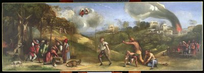 The Sicilian Games, a scene from the Aeneid, part of the frieze in the camerino of Duke Alfonso d